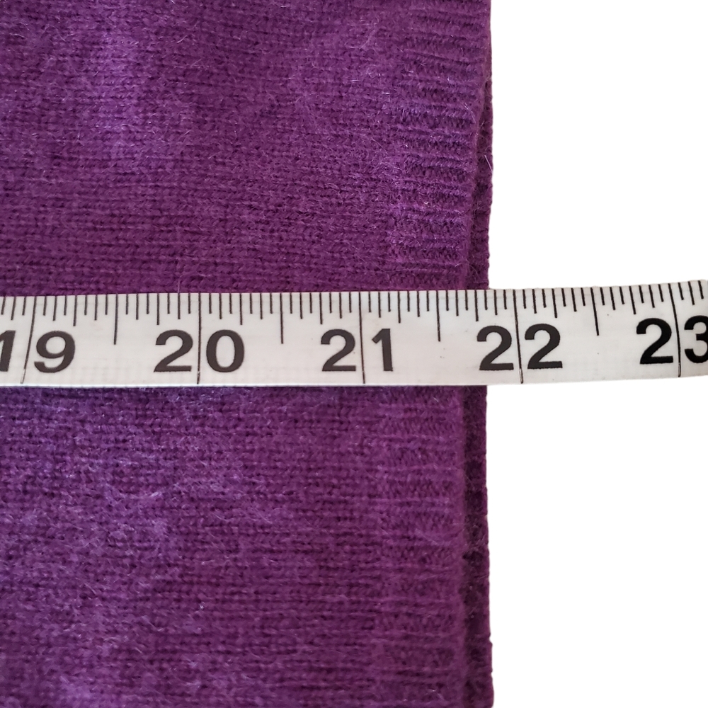 Peck & Peck Cashmere Sweater Purple 2 Ply Sz Small Plum Crew Pullover Pr… - Picture 3 of 5